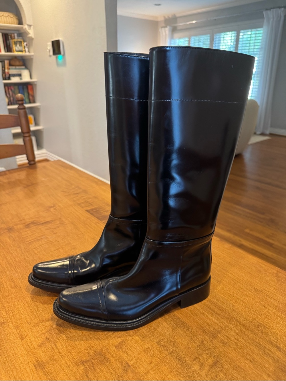 Prada Patent Leather Riding Boots